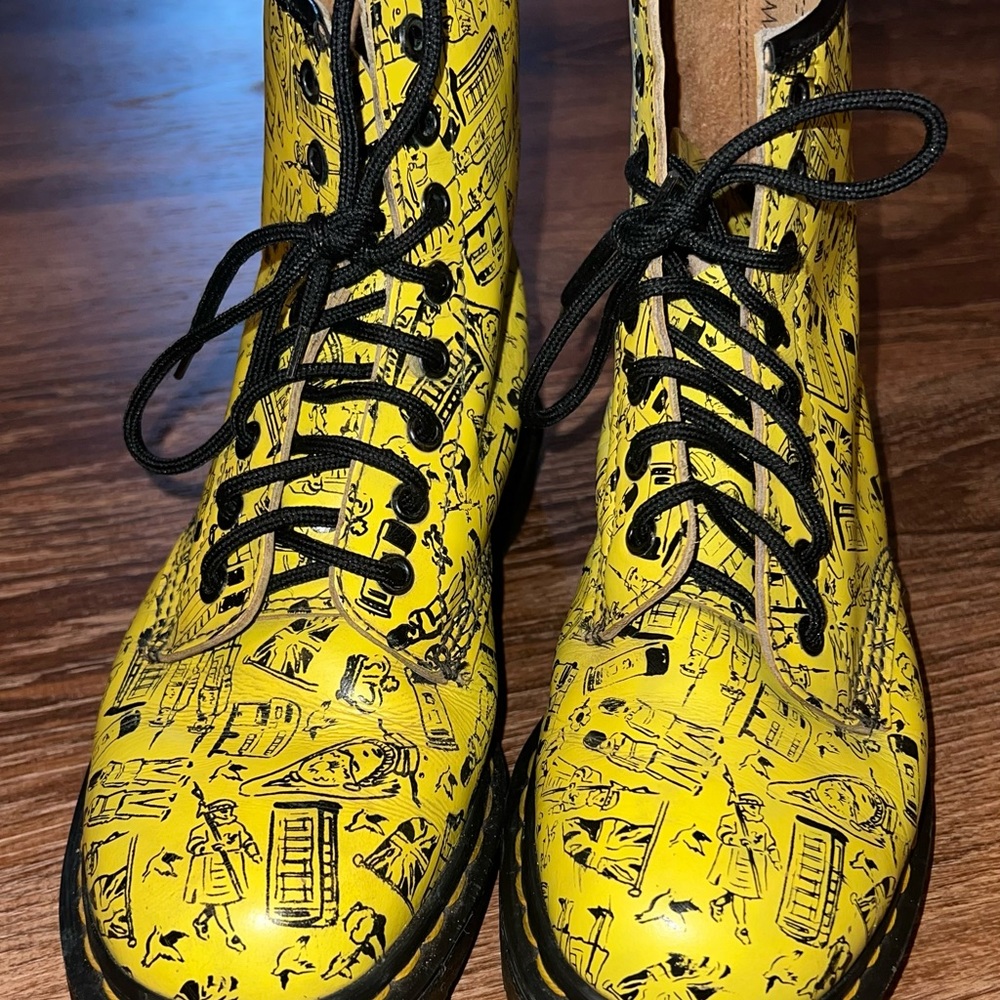 vintage yellow doc martens